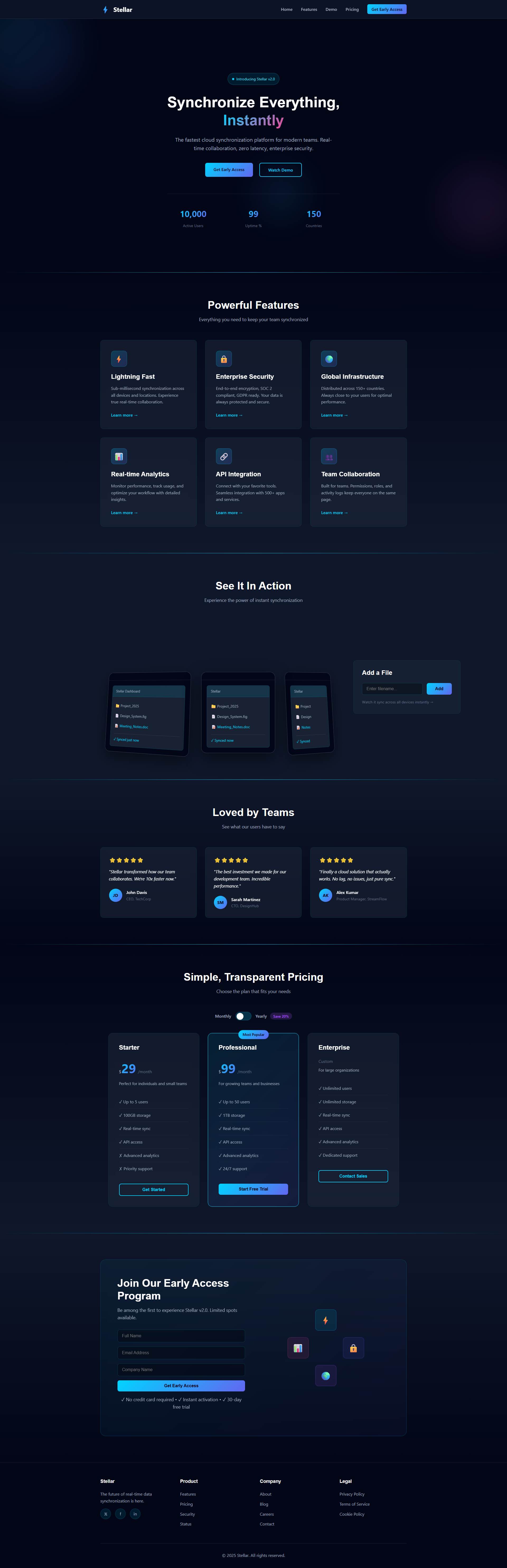 Stellar Platform Screenshot